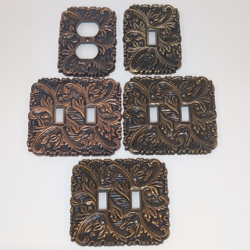 Vintage Ornate Switch Plate Covers Outlet Switch Double Switch Lot Of 5